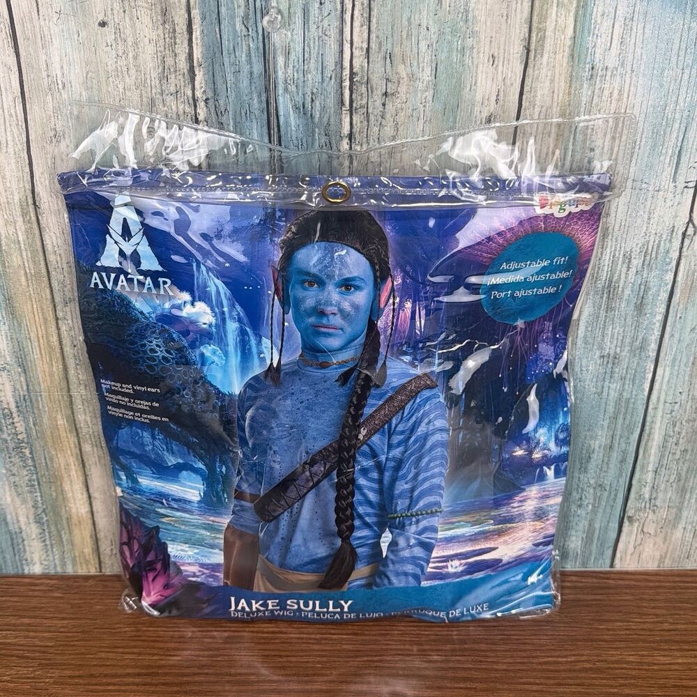 Disguise Avatar Jake Sully Deluxe Costume Wig Braids 43" Adjustable 14+ New